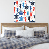 Toile Blue Tropical Ocean Turtle Seahores (Insitu(Chambre))