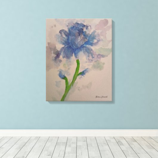 Toile Blue tuips (Insitu (Plancher de Bois))