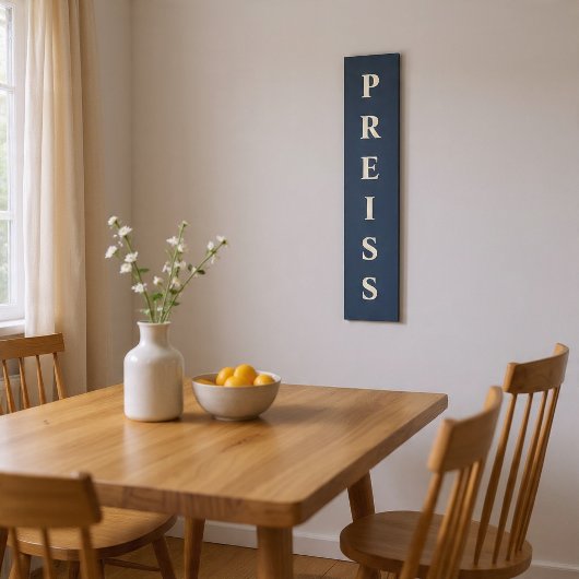 Toile Blue/Vanilla Premier/Famille/Nom