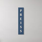 Toile Blue/Vanilla Premier/Famille/Nom (Recto)