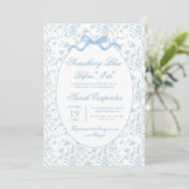 Toile Blue Vrijgezellenfeest Kaart (Staand voorkant)