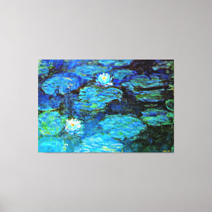 Toile Blue Water-Lys, peinture d'art