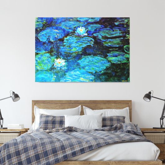 Toile Blue Water-Lys, peinture d'art (Insitu(Chambre))