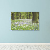 Toile Bluebells et chênes au printemps, Little Hagley (Insitu (Plancher de Bois))