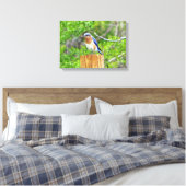 Toile Bluebird sur un poteau de clôture (Insitu(Chambre))