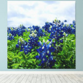Toile Bluebonnets Fleurs Bleues Texas Texan Floral (Insitu (Plancher de Bois))