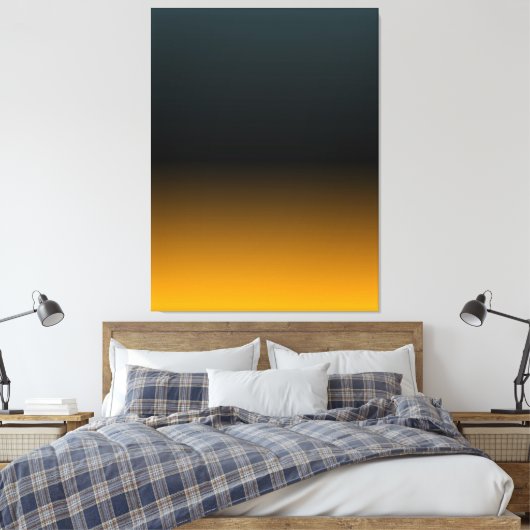 Toile BLUEGREEN BLACK ORANGE Gradient original Canvas (Insitu(Chambre))