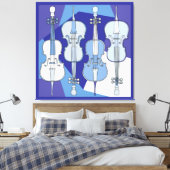 Toile Blues Colorées (Insitu(Chambre))