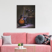 Toile Blues Guitare et Chaise (Insitu(Salon))