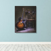 Toile Blues Guitare et Chaise (Insitu (Plancher de Bois))