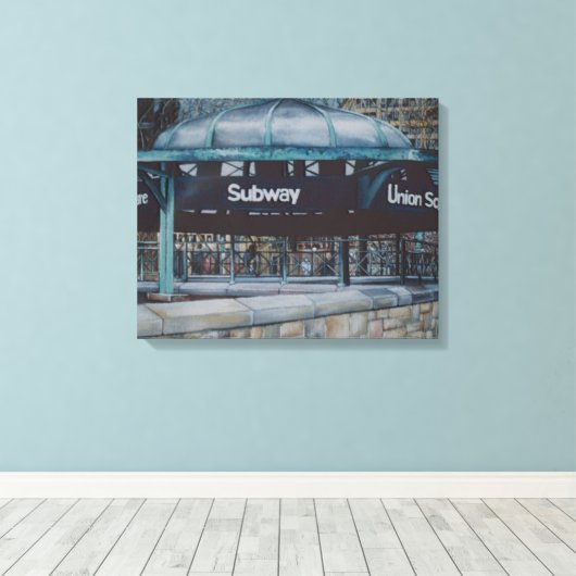 Toile Blues souterrains (Insitu (Plancher de Bois))