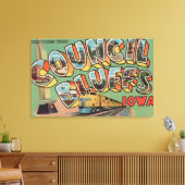 Toile Bluffs du Conseil, Iowa - Grandes Scènes de lettre (Insitu(Salon))