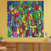 Toile Blumen-Baum im Häusermeer. (Insitu(Salon))