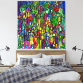 Toile Blumen-Baum im Häusermeer. (Insitu(Chambre))