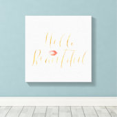 Toile Blush Pink Gold Hello Belles lèvres (Insitu (Plancher de Bois))