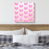 Toile Blush Pink Ombre Chat Soyez Courageux (Insitu(Chambre))