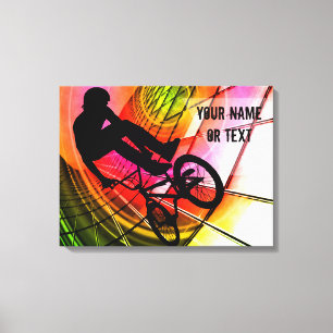 Toile BMX dans les lignes et la personnaliser de cercles