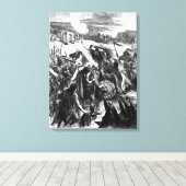 Toile Boadicea Incitant l'Iceni contre les Romains (Insitu (Plancher de Bois))