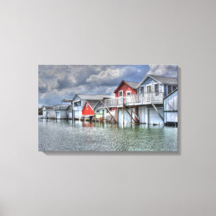 Toile Boathouses de lac