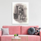 Toile Bob Cratchit et Tiny Tim, de "Charles Dickens : (Insitu(Salon))