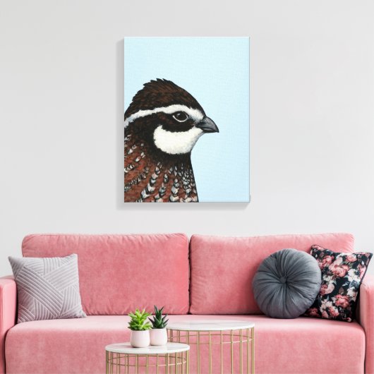 Toile Bobwhite Quail Head (Insitu(Salon))