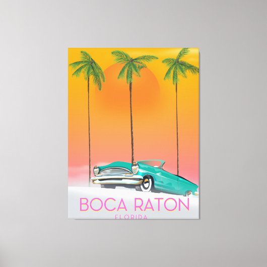 Toile Boca Raton Florida affiche de voyage. (Recto)