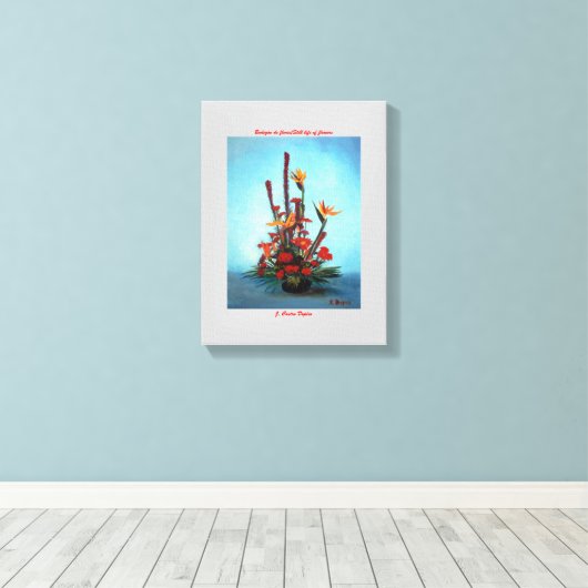 Toile Bodegón de flores/Nature morte des fleurs (Insitu (Plancher de Bois))