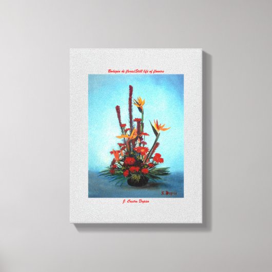 Toile Bodegón de flores/Nature morte des fleurs (Recto)