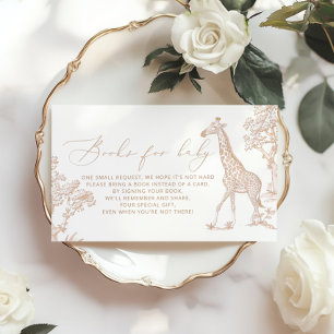 Toile Boeken voor baby boho Safari Informatiekaartje