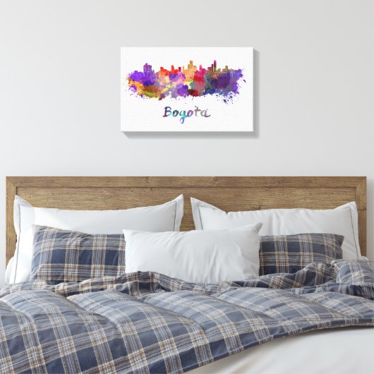 Toile Bogota skyline in watercolor (Insitu(Chambre))
