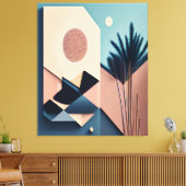 Toile Boho 3D moderne minimaliste Art Abstrait (Insitu(Salon))