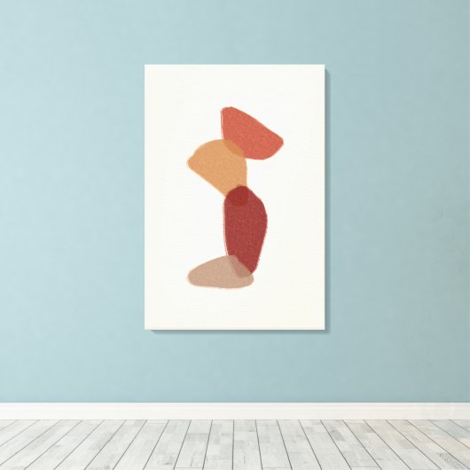 Toile Boho Abstrait en terre cuite (Insitu (Plancher de Bois))