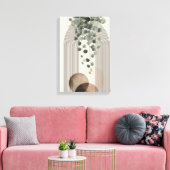 Toile Boho Arch Botanique | Eucalyptus Neutre Minimalist (Insitu(Salon))