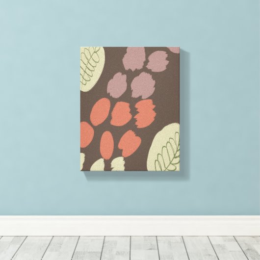 Toile Boho Bio Botanique Giraffe Doodles (Insitu (Plancher de Bois))