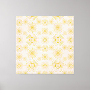 Toile Boho Celestial Sun Stars Ivory Motif