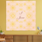 Toile Boho Celestial Sun Stars Personnalisé rose (Insitu(Salon))