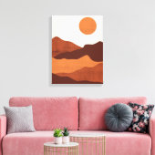 Toile Boho Chic Desert Mountains Paysage (Insitu(Salon))
