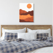 Toile Boho Chic Desert Mountains Paysage (Insitu(Chambre))