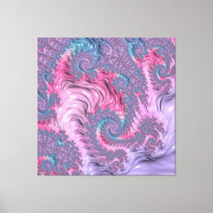 Toile Boho coloré Hippie Trippy Super Pastel Fractal