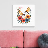 Toile Boho Floral Dragonfly (Insitu(Salon))