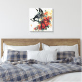Toile Boho Floral Fox Faune Nature (Insitu(Chambre))
