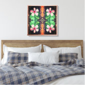 Toile Boho Floral Style Photo Art Stretted Canvas Impres (Insitu(Chambre))