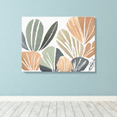 Toile Boho Flower Leaf style d'art botanique Simple Mode (Insitu (Plancher de Bois))