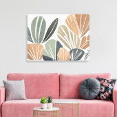 Toile Boho Flower Leaf style d'art botanique Simple Mode (Insitu(Salon))