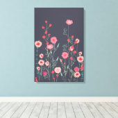 Toile Boho Foncé Floral (Insitu (Plancher de Bois))