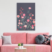 Toile Boho Foncé Floral (Insitu(Salon))