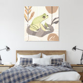 Toile Boho Frog Lotus Leaf Art botanique Simple Mo (Insitu(Chambre))