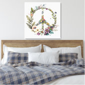 Toile Boho Hippy 60s 70s Peace Sign Canvas Print (Insitu(Chambre))