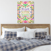 Toile Boho Inspiration Moderne Fleurs d'Art Folk (Insitu(Chambre))
