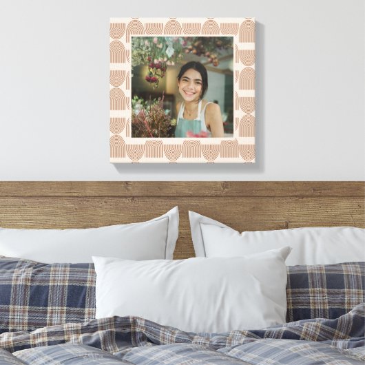Toile Boho Line Motif en Terracotta Custom Photo Frame (Insitu(Chambre))